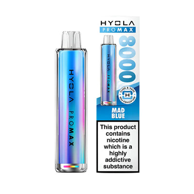 Hyola Pro Max 8000 Mad Blue Compliant Post June 1st Prefilled Pod kit