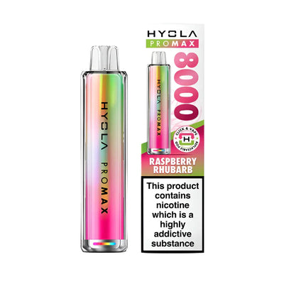 Hyola Pro Max 8000 Raspberry Rhubarb Compliant Post June 1st Prefilled Pod kit