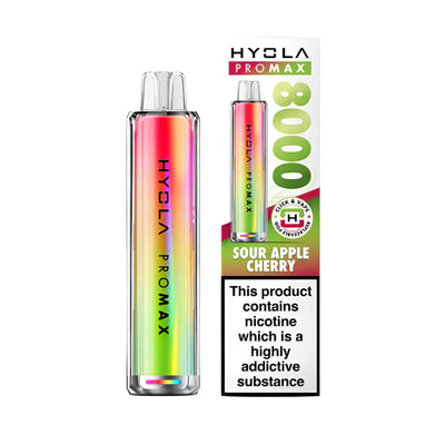 Hyola Pro Max 8000 Sour Apple Cherry Compliant Post June 1st Prefilled Pod kit