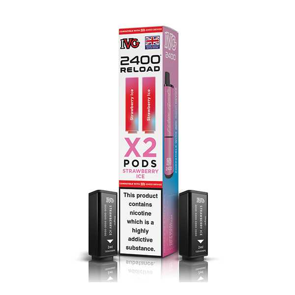 IVG 2400 2‑In‑1 Strawberry Ice Prefilled Pods