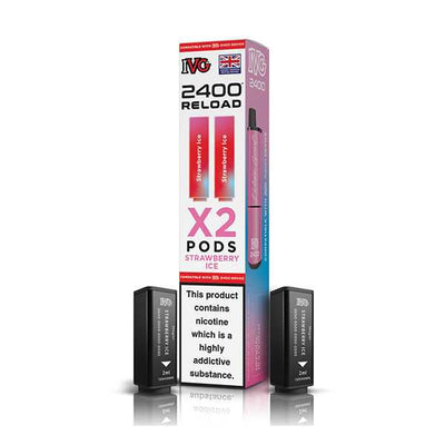 IVG 2400 2‑In‑1 Strawberry Ice Prefilled Pods