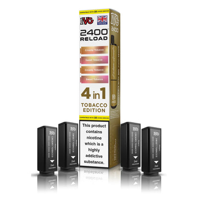 IVG 2400 4‑In‑1 Tobacco Edition Prefilled Pods