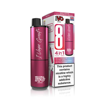 IVG 2400 4‑In‑1 Berry Edition Rechargeable Pod Kit
