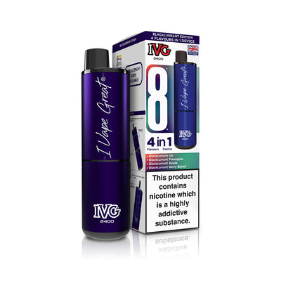 IVG 2400 4‑In‑1 Blackcurrant Edition Rechargeable Pod Kit
