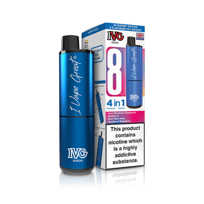 IVG 2400 4‑In‑1 Blueberry Edition Rechargeable Pod Kit