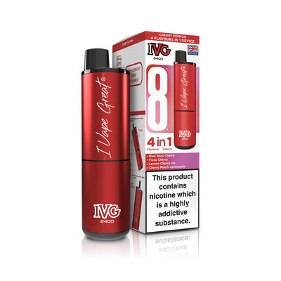 IVG 2400 4‑In‑1 Cherry Edition Rechargeable Pod Kit