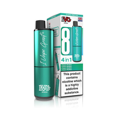 IVG 2400 4‑In‑1 Classic Menthol Rechargeable Pod Kit