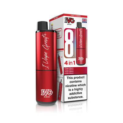 IVG 2400 4‑In‑1 Fizzy Cherry Rechargeable Pod Kit
