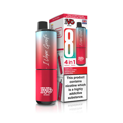 IVG 2400 4‑In‑1 Fruit n Mint Edition Rechargeable Pod Kit
