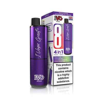 IVG 2400 4‑In‑1 Grape Edition Rechargeable Pod Kit