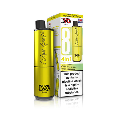 IVG 2400 4‑In‑1 Lemon Edition Rechargeable Pod Kit