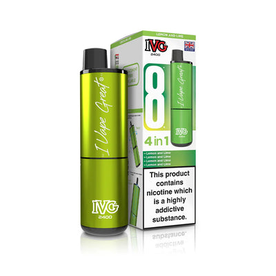 IVG 2400 4‑In‑1 Lemon and Lime Rechargeable Pod Kit