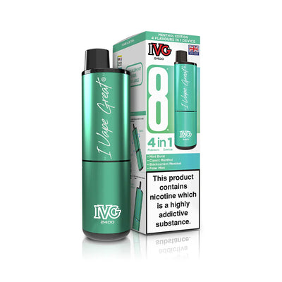 IVG 2400 4‑In‑1 Menthol Edition Rechargeable Pod Kit