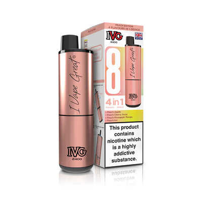 IVG 2400 4‑In‑1 Peach Edition Rechargeable Pod Kit