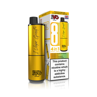 IVG 2400 4‑In‑1 Pineapple Edition Rechargeable Pod Kit