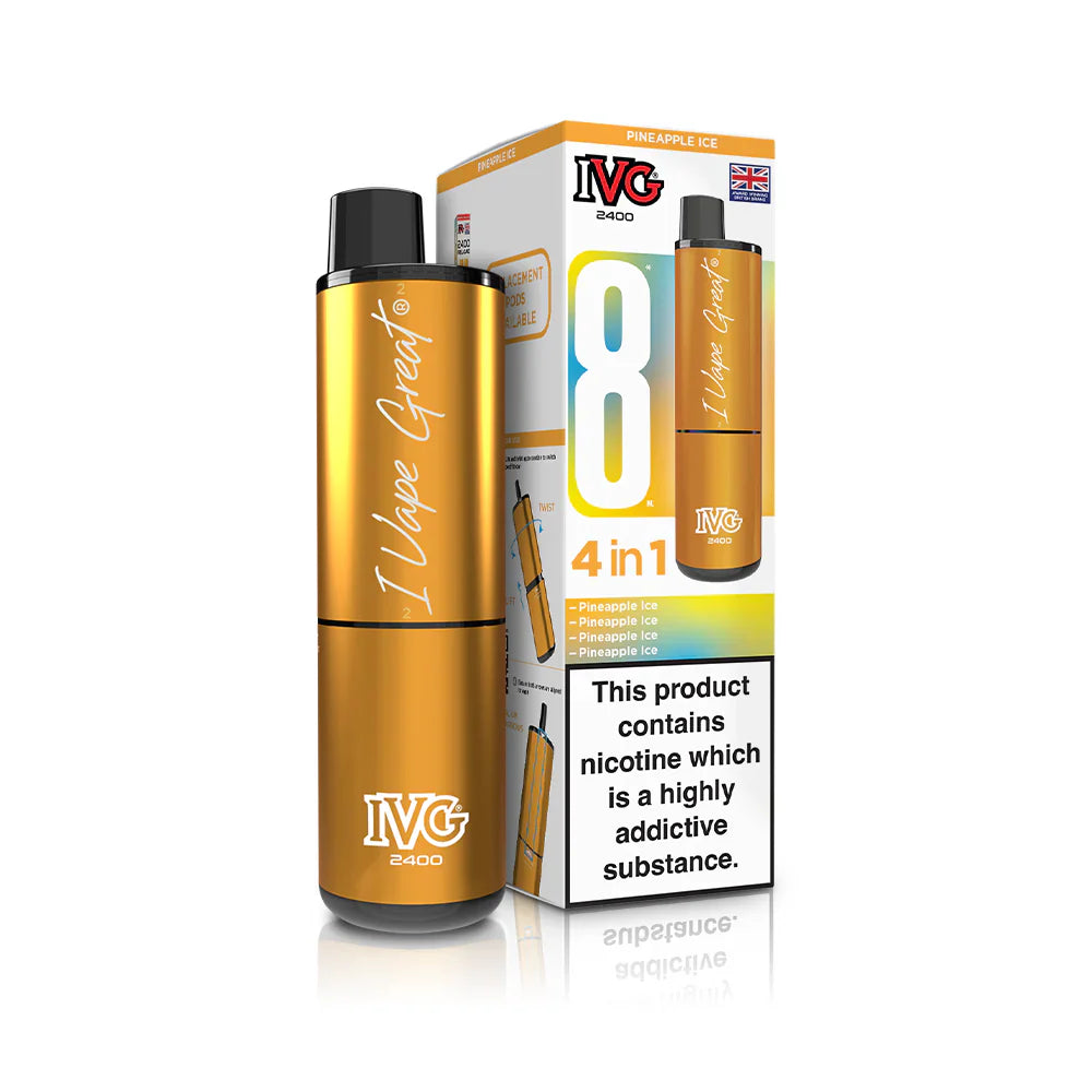 IVG 2400 4‑In‑1 Pineapple Ice Rechargeable Pod Kit