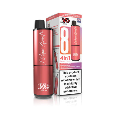 IVG 2400 4‑In‑1 Strawberry Edition Rechargeable Pod Kit