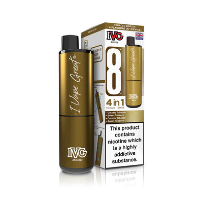 IVG 2400 4‑In‑1 Tobacco Edition Rechargeable Pod Kit