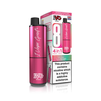 IVG 2400 4‑In‑1 Watermelon Edition Rechargeable Pod Kit