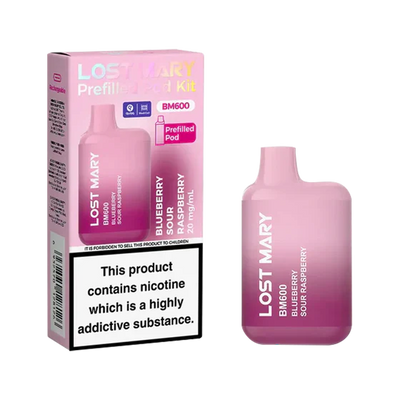 Lost Mary BM600 Blueberry Sour Raspberry Prefilled Pod Kit