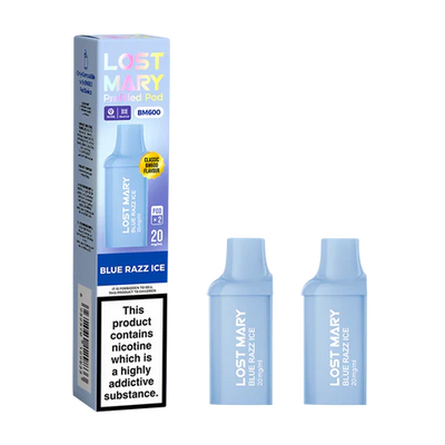 Lost Mary BM600 Blue Razz Ice Prefilled Replacement Pods Pack of 2