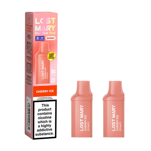 Lost Mary BM600 Cherry Ice Prefilled Replacement Pods Pack of 2