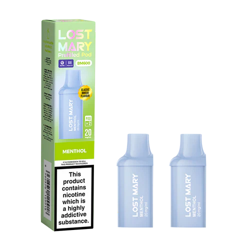 Lost Mary BM600 Menthol Prefilled Replacement Pods Pack of 2