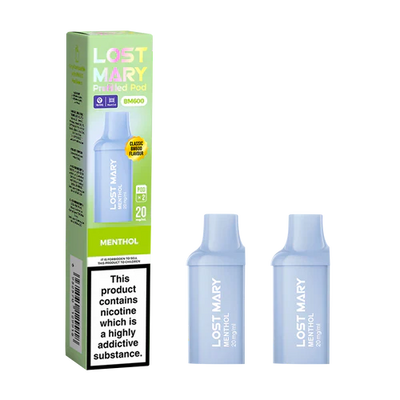 Lost Mary BM600 Menthol Prefilled Replacement Pods Pack of 2