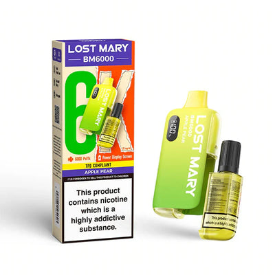 Lost Mary BM6000 Apple Pear Compliant Post June 1st Refillable Pod Kit