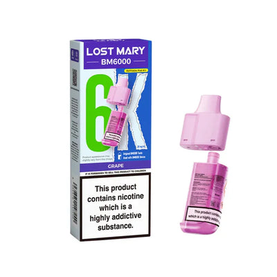 Lost Mary BM6000 Grape Compliant Post June 1st Refillable Pod