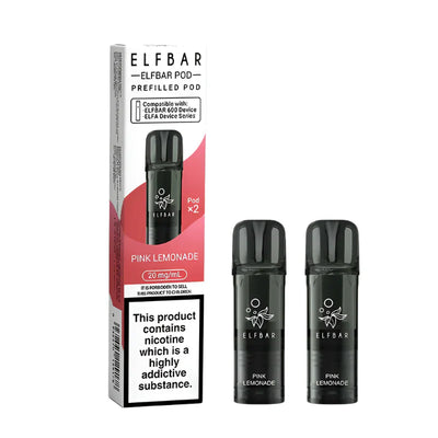 Elf Bar 600 Compliant Post June 1st Pink Lemonade Prefilled Pods Pack of 2