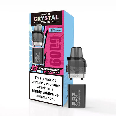 SKE Crystal CL6000 Blue Razz Lemonade Prefilled Replacement Pod