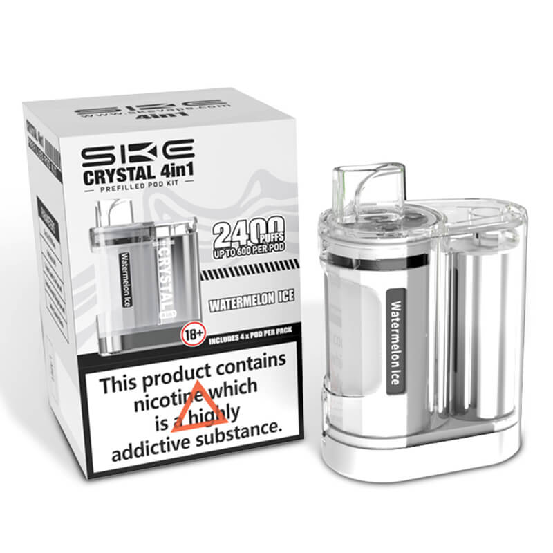 SKE Crystal 2400 Watermelon Ice 4-in-1 Prefilled Pod Vape Kit