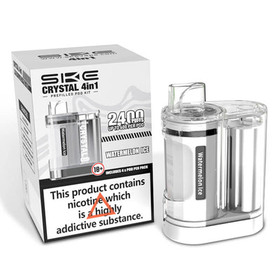 SKE Crystal 2400 Watermelon Ice 4-in-1 Prefilled Pod Vape Kit