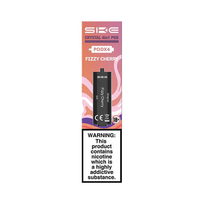 SKE Crystal 4-in-1 2400 Fizzy Cherry Prefilled Pods