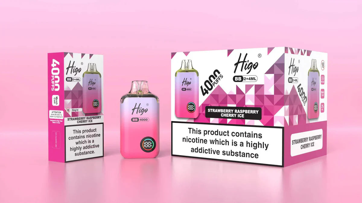 Higo BB Strawberry Raspberry Cherry Ice Prefilled Pod Vape Kit