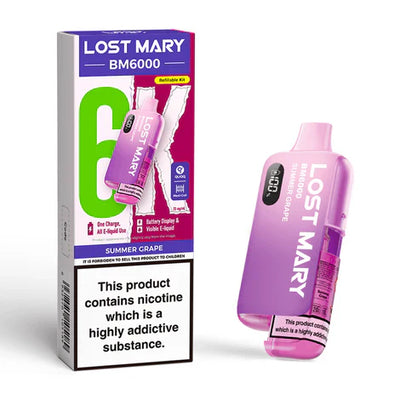 Lost Mary BM6000 Summer Grape Compliant Post June 1st Refillable Pod Kit