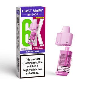 Lost Mary BM6000 Summer Grape Compliant Post June 1st Refillable Pod