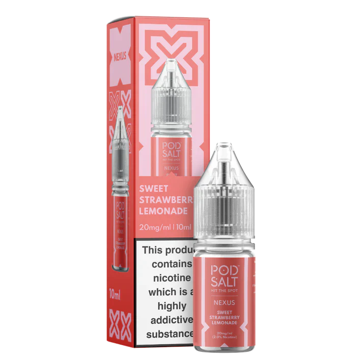 Pod Salt Nexus Sweet Strawberry Lemonade 10ml Nicotine Salt E-Liquid