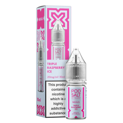 Pod Salt Nexus Triple Raspberry Ice 10ml Nicotine Salt E-Liquid