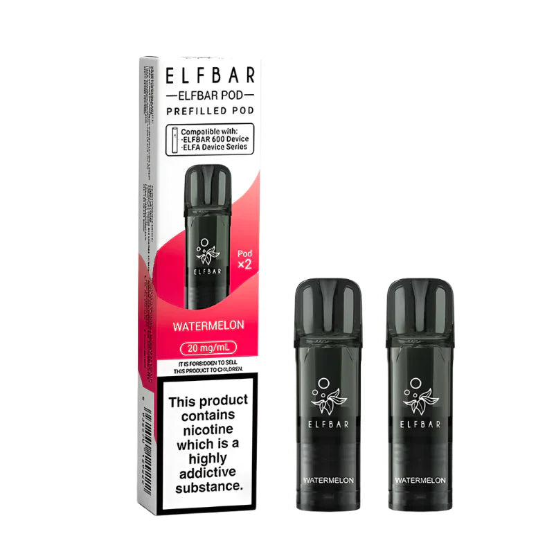Elf Bar 600 Compliant Post June 1st Watermelon Prefilled Pods Pack of 2
